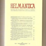 Helmantica, nº 150. Septiembre -diciembre 1998