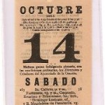 Hojita de calendario 14 de octubre 1911