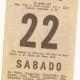 Hojita de calendario 22 de marzo de 1969