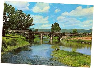 Postal Los Negrales. Villalba Madrid. Puente el Herreño sobre el río Guadarrama. 1971