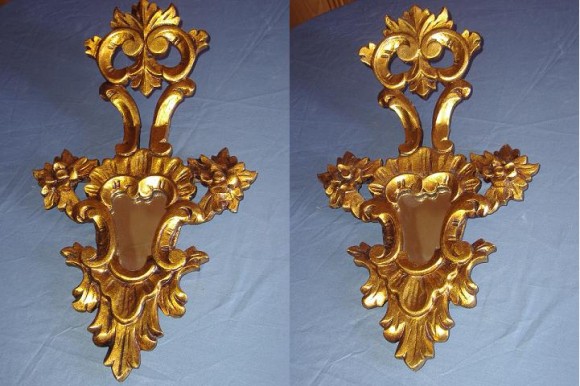 pareja de espejos de madera dorados1