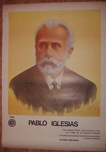 Cartel PSOE. Pablo Iglesias 1976