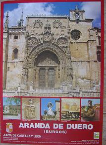 Cartel Turismo Aranda de Duero.  Junta de Castilla y León. 1985