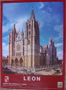 Cartel Turismo León. Junta de Catilla y León. 1985