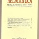 Helmantica nº 109. Enero - abril 1985