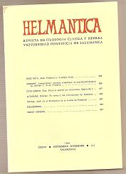 Helmantica, nº 111 Septiembre - Diciembre 1985