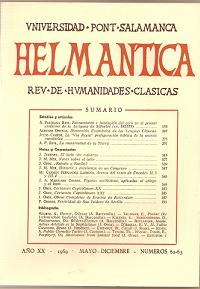 Helmantica nº 62-63 mayo diciembre 1969
