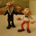 Muñecos de goma Mortadelo y Filemón