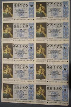 Loteria nacional 22 de diciembre de 1996. n44176 s52