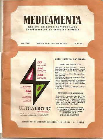 Medicamenta nº 408 15 de octubre de 1964