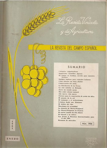 La revista Vinicola y de Agricultura enero 1961