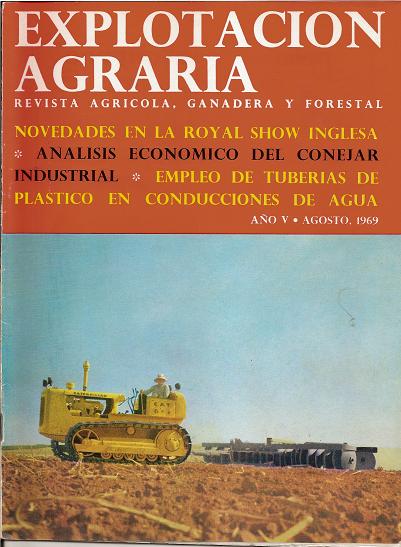 REVISTA EXPLOTACIÓN AGRARIA AÑO V  AGOSTO DE 1969