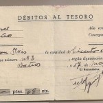 Recibo de debitos al Tesoro por NO-DO. 1952