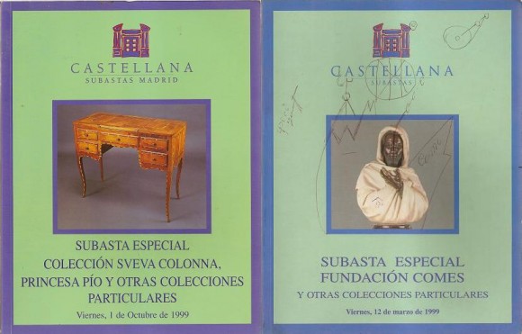 dos catalogos de Castellana Subastas.