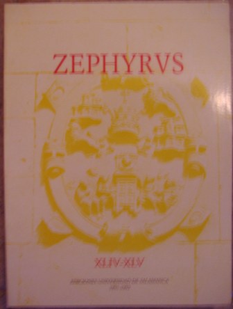 Revista ZEPHYRUS XLIV-XLV. Revista de arqueología y prehistoria