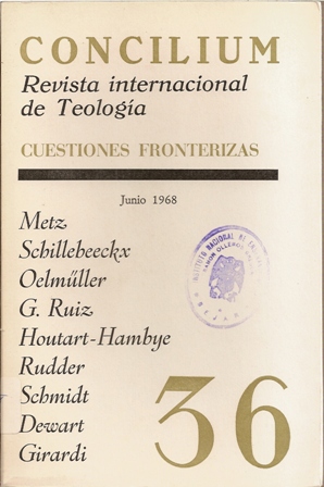 Concilium. Revista internacional de Teología. Julio 1968