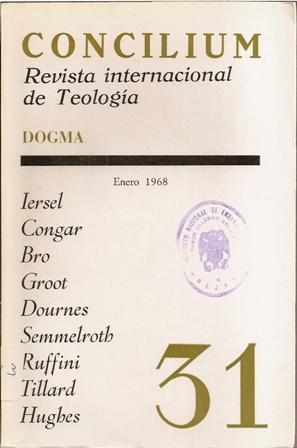 Concilium. Revista internacional de teología. Enero 1968