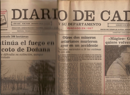 DIARIO DE CÁDIZ, 14 de septiembre de 1985
