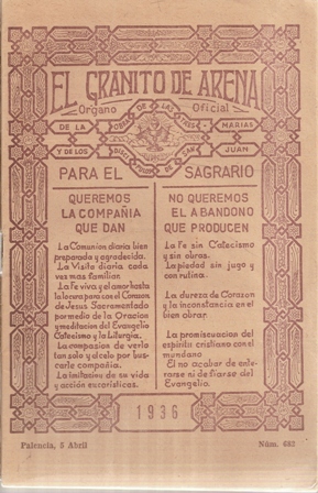 EL GRANITO DE ARENA AÑO XXIX, Palencia, 5 de Abril de 1936, Núm.