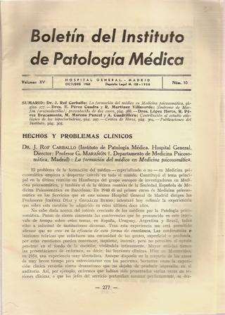 Boletín del Instituto de Patología Médica, octubre 1960 nº 10