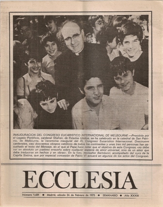 ECCLESIA Número 1631, 24 de Febrero de 1973, Año XXXIII