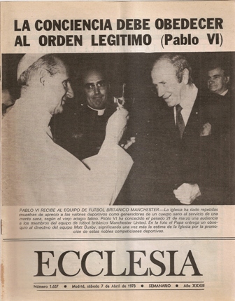 ECCLESIA Número 1637, 7 de Abril de 1973, Año XXXIII