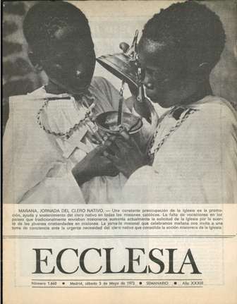 ECCLESIA Número 1640, 5 de Mayo de 1973, Año XXXIII