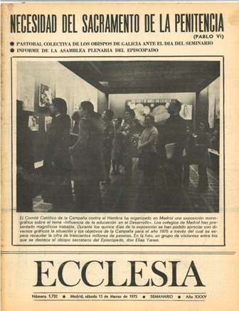 ECCLESIA Número 1732, 15 de Marzo de 1975, Año XXXV