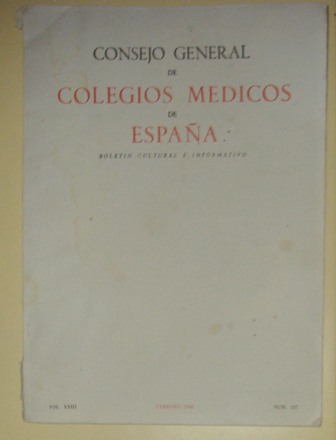 Consejo General del colegio de medicos febrero 1960
