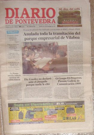 DIARIO de PONTEVEDRA Año 110, Nº 24135, 25 de noviembre de 1999