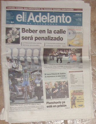 PERIÓDICO EL ADELANTO de Salamanca Año 115, Nº 35904, 25 de septiembre de 1998