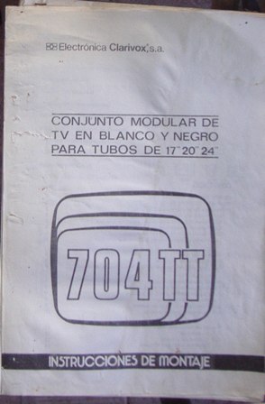 Intrucciones de montaje conjunto modular TV en blanco y negro 704 TT