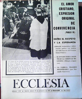 ECCLESIA Número 1767, 29 de noviembre de 1975, Año XXXV