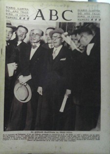 ABC,  2 de octubre de 1934. Crisis de Gobierno, Homenaje a Miguel de Unamuno