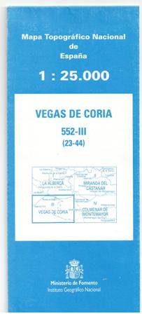 Mapa topográfico Nacional de Vegas de Coria 552-III (23-44)