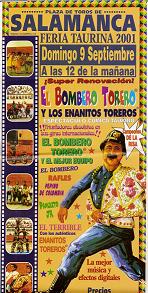 Cartel El Bombero Torero. 2001