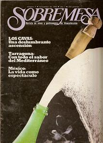 Sobremesa, nº 9. REvista de vinos y gastronomia. Noviembre 1984