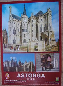 Cartel Turismo Astorga. Junta de Castilla y León. 1986
