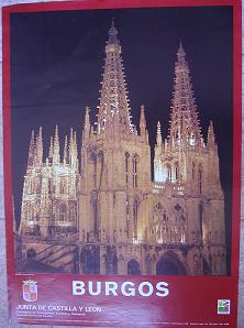 Cartel Turismo Burgos. Junta de Castilla y León. 1985