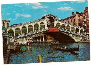 Postal Venezia Ponte di Rialto.