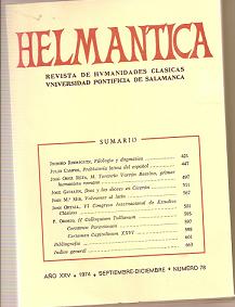 Helmantica nº 78 septiembre diciembre 1974