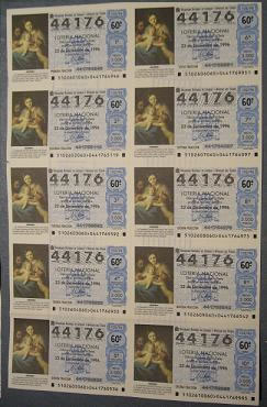 Loteria nacional 22 de diciembre de 1996. n44176 s60