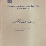 BANCO DEL OESTE 1931