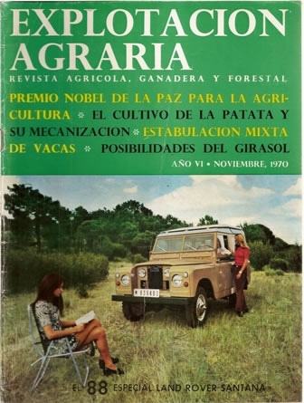 REVISTA EXPLOTACIÓN AGRARIA AÑO VI NOVIEMBRE  1970
