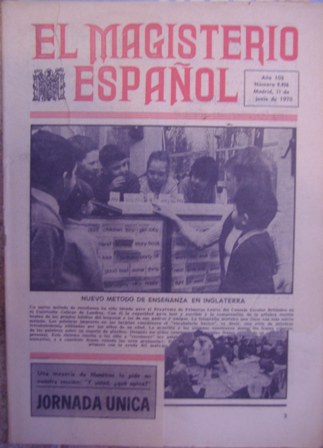 Revista EL MAGISTERIO ESPAÑOL,11 de junio de 1970