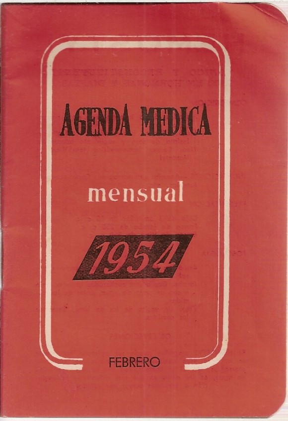Agenda médica mensual, 1954 Febrero