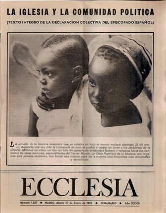 ECCLESIA Número 1627, 27 de Enero de 1973, Año XXXIII