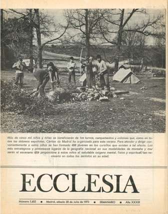 ECCLESIA Número 1652, 28 de Julio de 1973, Año XXXIII