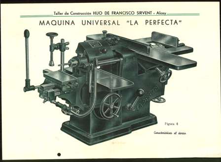 Lámina de máquina Universal La Perfecta, Hijo de Francisco Sirvent, Alcoy