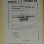 Lámina Máquina Cepilladora Combinada de sobremesa, Arcadio D. De Corcuera S.A.